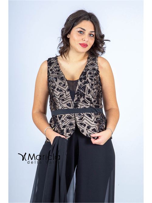 con baschina paiette PAOLA FORTI | PF101/22NERO